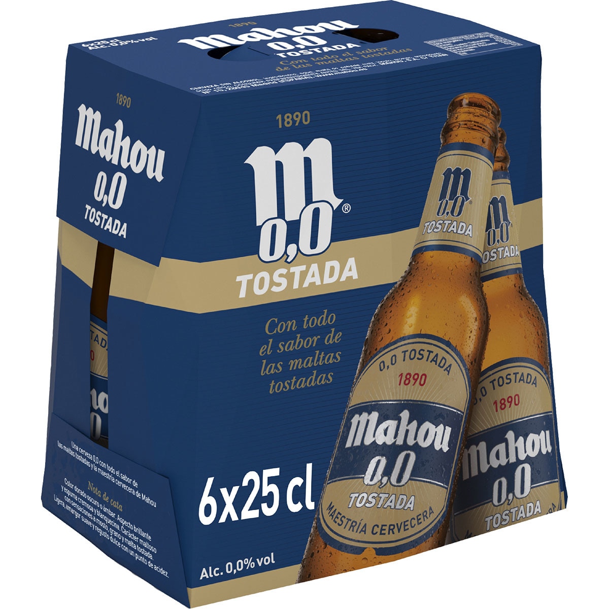 Sixpack Cerveza Mahou Tostada 0,0 Lata
